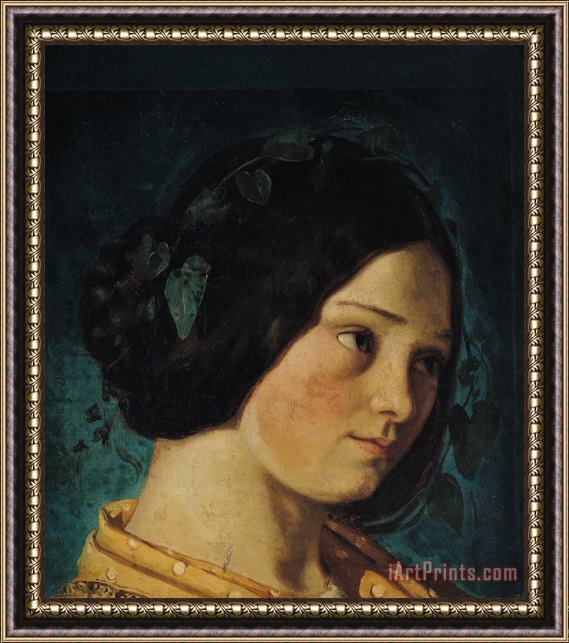 Gustave Courbet Portrait of Zelie Courbet Framed Print