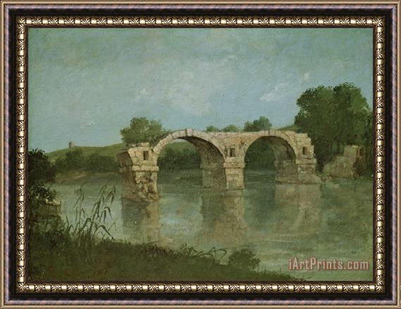 Gustave Courbet The Bridge at Ambrussum Framed Print