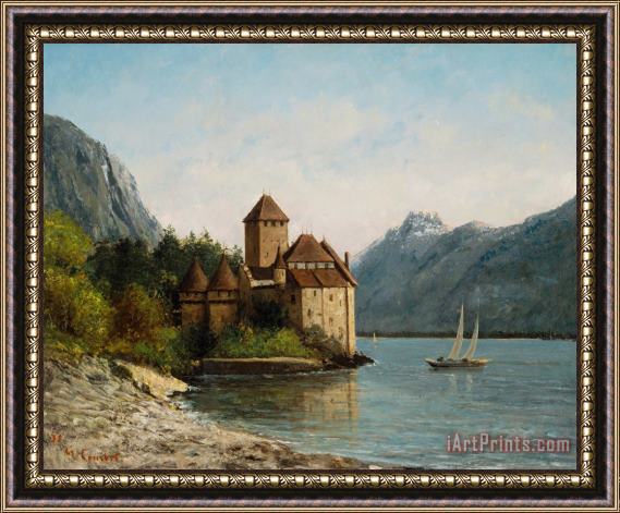 Gustave Courbet The Castle of Chillon Evening Framed Print