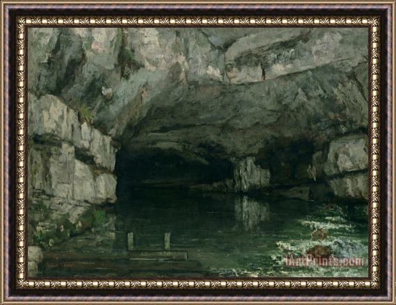 Gustave Courbet The Grotto of the Loue Framed Print