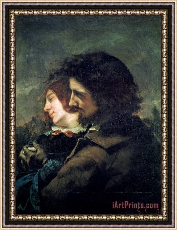 Gustave Courbet The Happy Lovers Framed Print