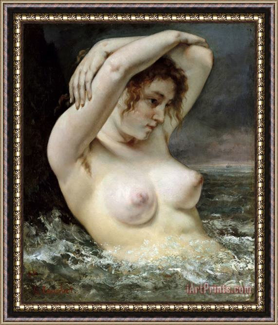 Gustave Courbet The Woman in The Waves Framed Print