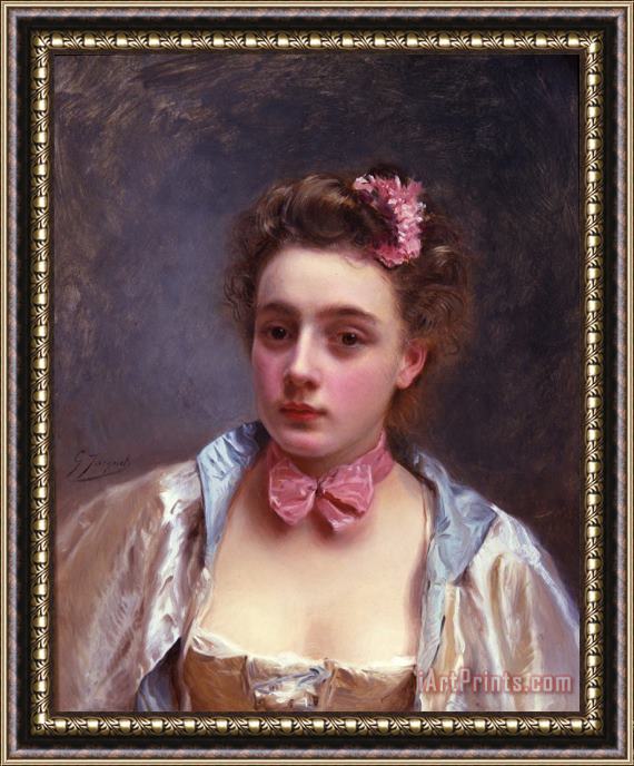 Gustave Jean Jacquet Dressed for The Ball Framed Painting