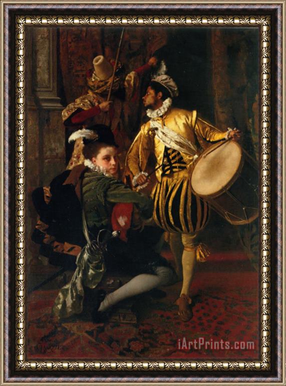 Gustave Jean Jacquet Musical Interlude Framed Painting