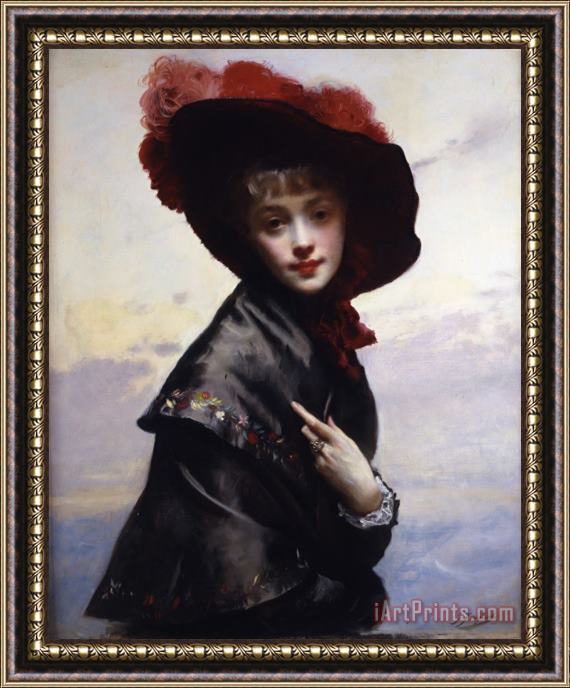 Gustave Jean Jacquet The Coquette Framed Painting