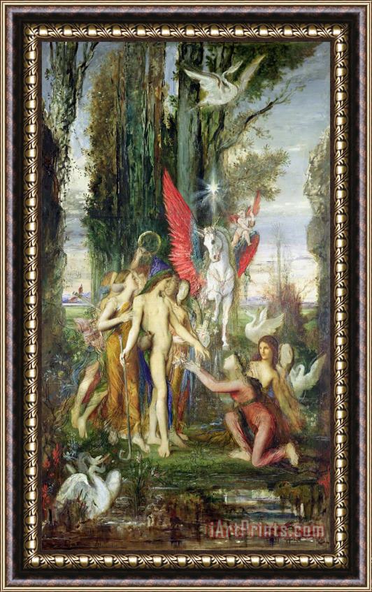 Gustave Moreau Hesiod And The Muses Framed Print