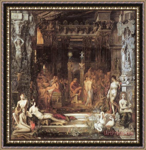 Gustave Moreau The Daughters of Thespius Framed Print