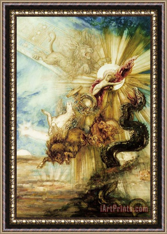 Gustave Moreau The Fall Of Phaethon Framed Painting