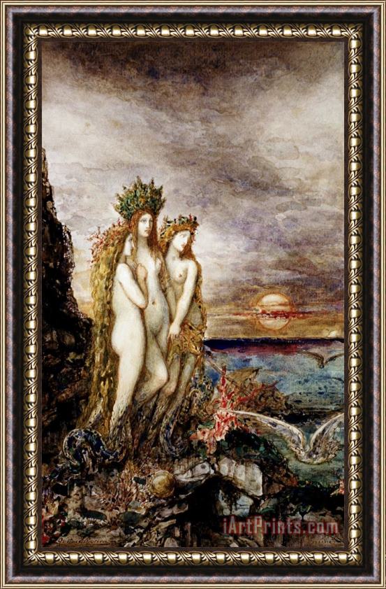 Gustave Moreau The Sirens Framed Print