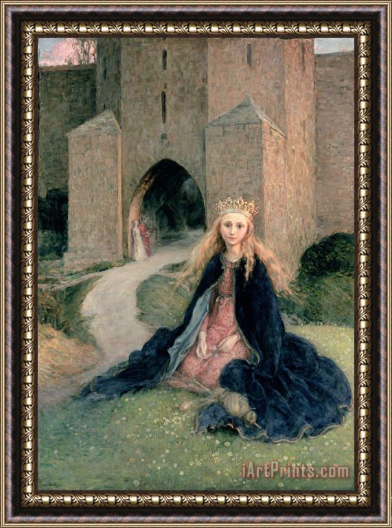 Hanna Pauli Princess with a spindle Framed Painting
