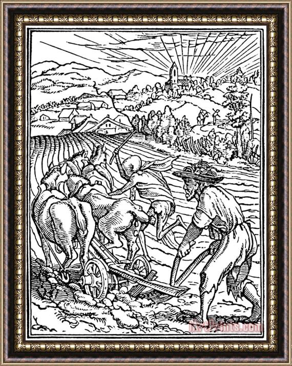 Hans Holbein Dance Of Death Engraving Illustration Framed Print