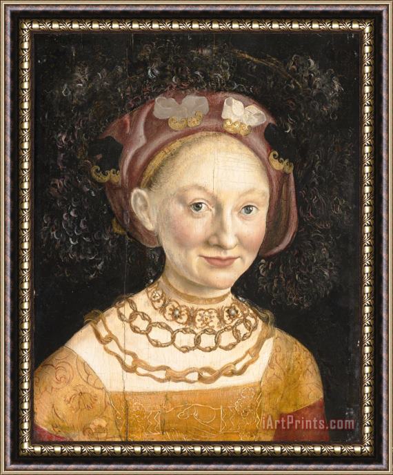 Hans Krell Portrait of Princess Emilia of Saxony Framed Painting