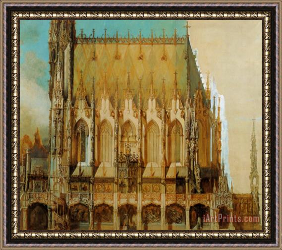 Hans Makart Gothic Cemetary, St. Michaels, Side View Framed Painting