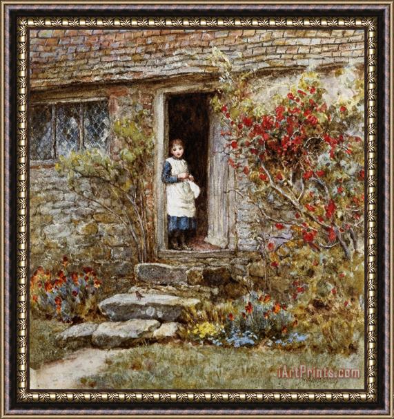 Helen Allingham Corcorus Japonica Framed Painting