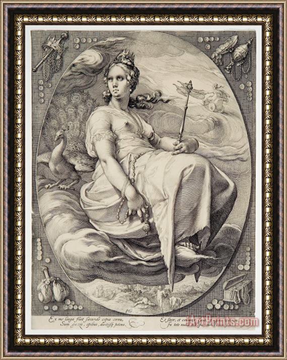 Hendrick Goltzius Juno (from The Four Deities) Framed Painting