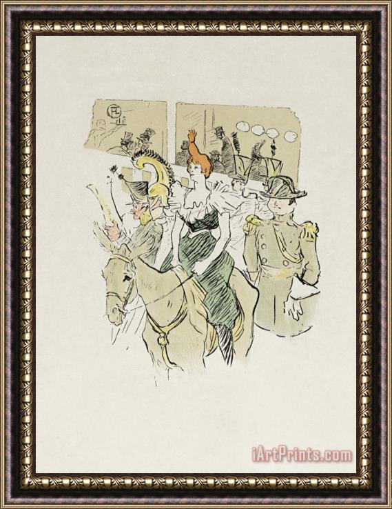 Henri de Toulouse-Lautrec Carnival at The Moulin Rouge, Cha U Kao's Entrance Framed Print
