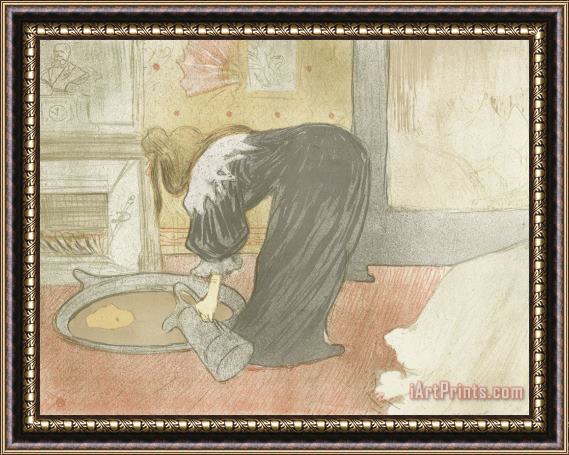 Henri de Toulouse-Lautrec Elles Woman at The Tub Framed Print