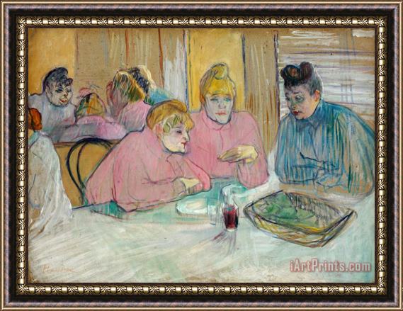 Henri de Toulouse-Lautrec The Ladies in The Dining Room Framed Painting