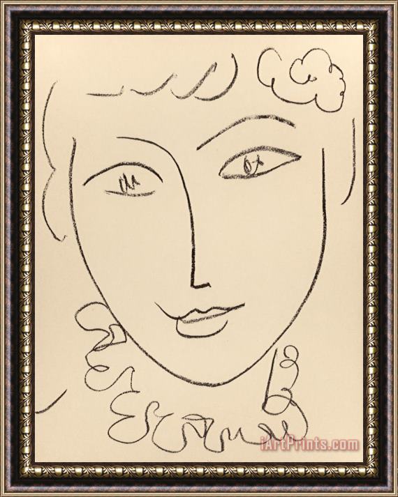 Henri Matisse Madame Pompadour, 1954 Framed Painting