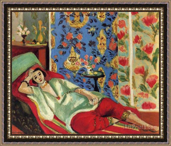 Henri Matisse Odalisque in Red Trousers 1921 Framed Print