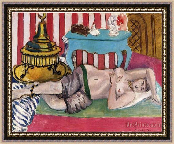Henri Matisse Odalisque with Green Scarf Framed Print