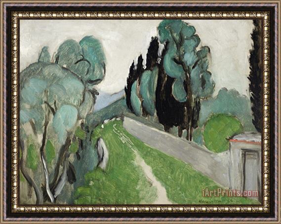 Henri Matisse Paysage Avec Cypres Et Oliviers Aux Environs De Nice Framed Painting
