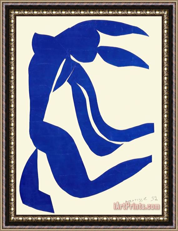 Henri Matisse The Flowing Hair 1952 Framed Print