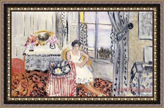 Henri Matisse Woman by a Window Framed Print