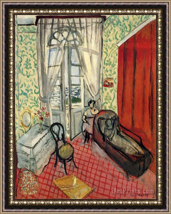 Henri Matisse Woman on Sofa Or Couch Framed Painting