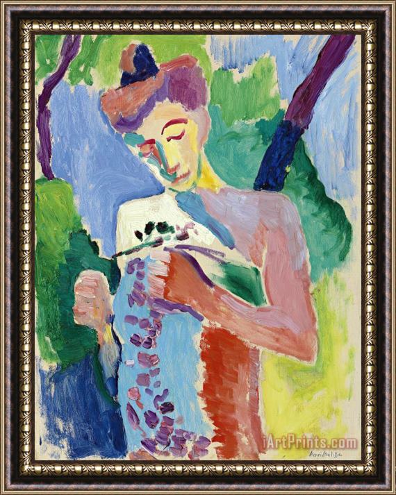 Henri Matisse Woman with a Branch of Ivy (La pudeur), 1906 Framed Print