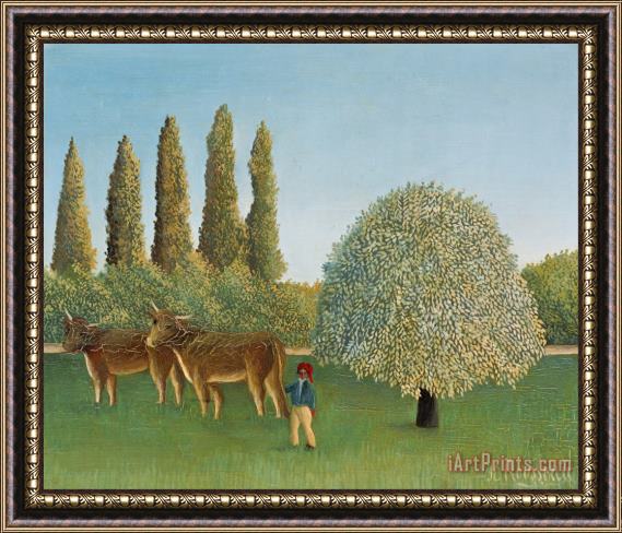 Henri Rousseau Meadowland Framed Painting
