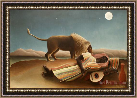 Henri Rousseau The Sleeping Gypsy II Framed Painting