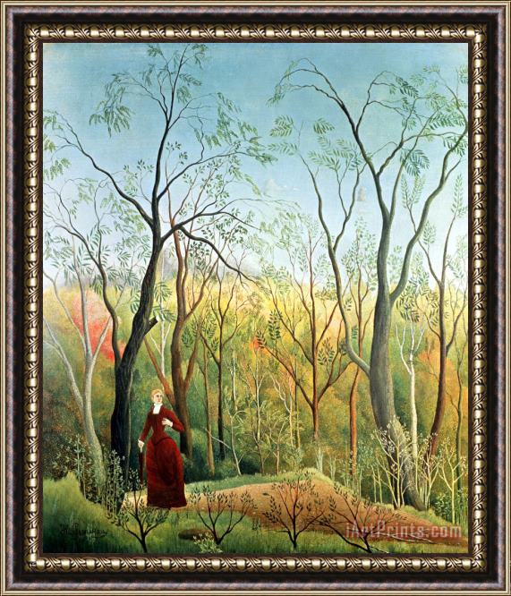 Henri Rousseau The Walk in the Forest Framed Painting