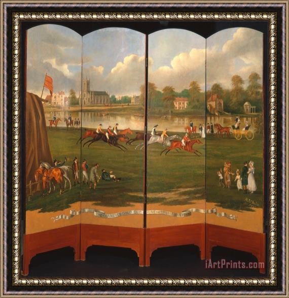 Henry Bernard Chalon The Clarence Gold Cup at Hampton Framed Painting