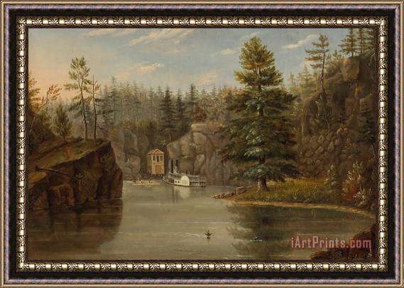 Henry Lewis Gorge Of The St Croix Framed Print