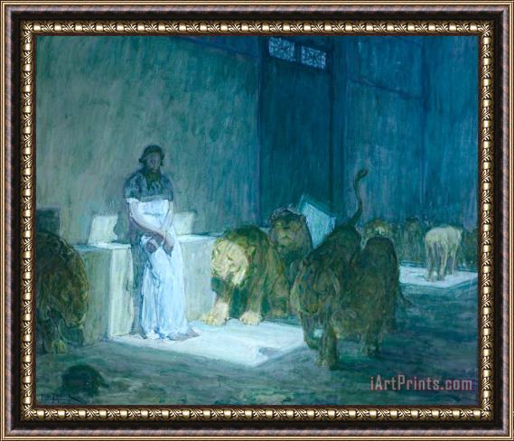 Henry Ossawa Tanner Daniel in The Lions' Den Framed Painting
