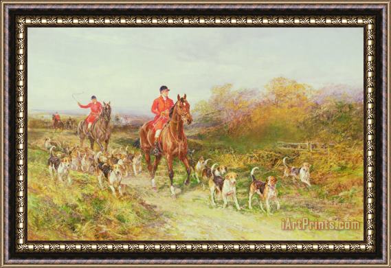 Heywood Hardy Hunting Scene Framed Painting