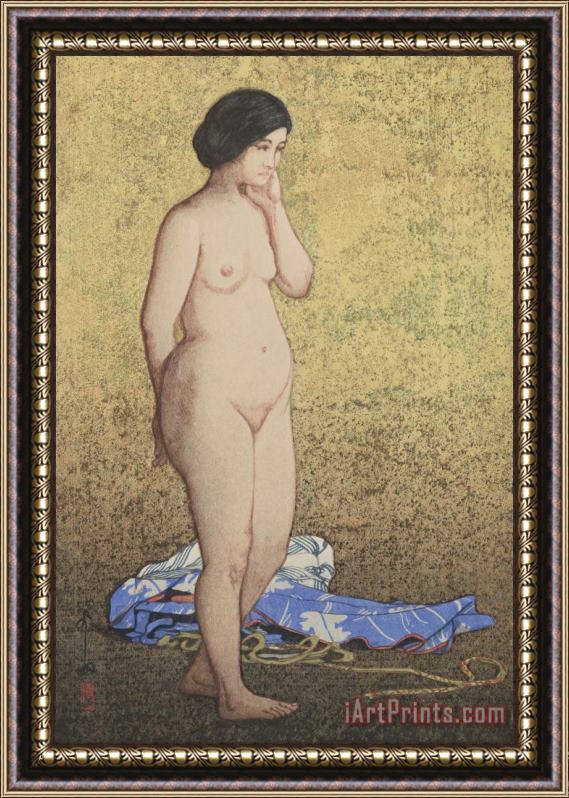 Hiroshi Yoshida Study of Nude (shusaku) Framed Painting