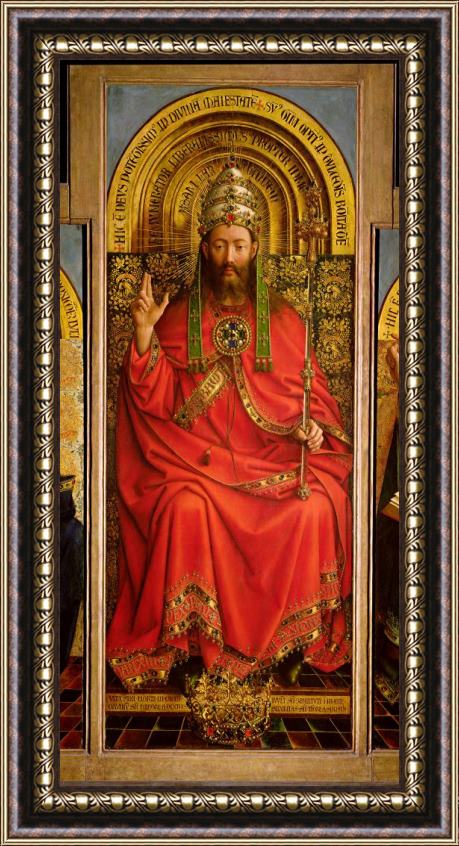 Hubert and Jan Van Eyck God the Father Framed Painting