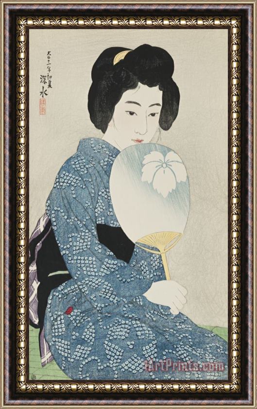 Ito Shinsui Cotton Kimono (yukata) Framed Print