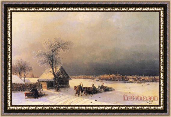 Ivan Constantinovich Aivazovsky Moscow in Winter From The Sparrow Hills Framed Painting