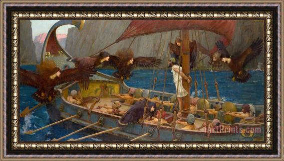J. W. Waterhouse Ulysses And The Sirens Framed Painting