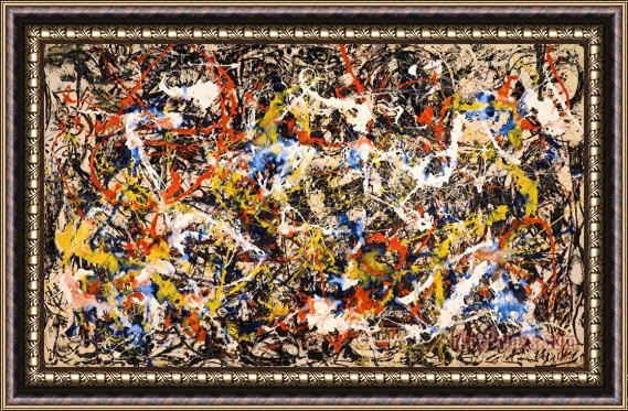 Jackson Pollock Convergence Framed Print