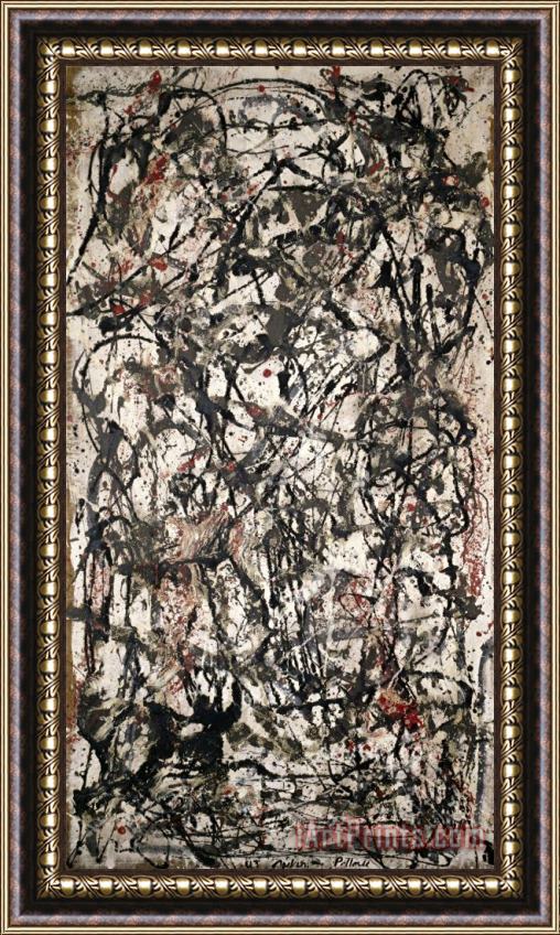 Jackson Pollock Enchanted Forest Framed Painting
