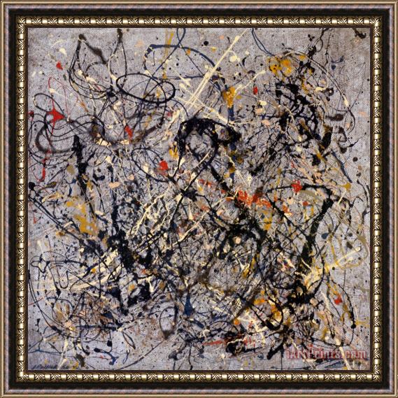 Jackson Pollock Number 18 1950 Framed Painting