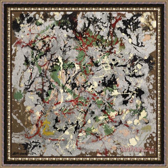 Jackson Pollock Number 21, 1950 Framed Painting