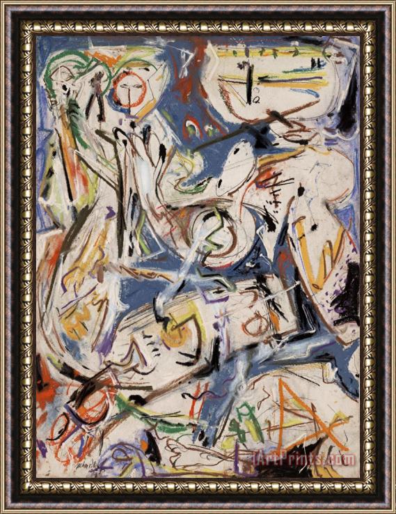 Jackson Pollock Untitled 1945 Framed Painting
