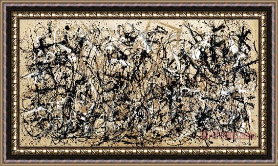 Jackson Pollock Untitled Iii Framed Painting
