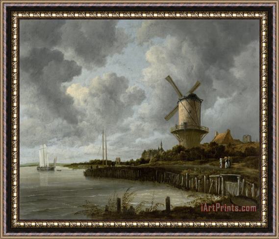 Jacob Isaacksz. Van Ruisdael The Windmill at Wijk Bij Duurstede Framed Painting