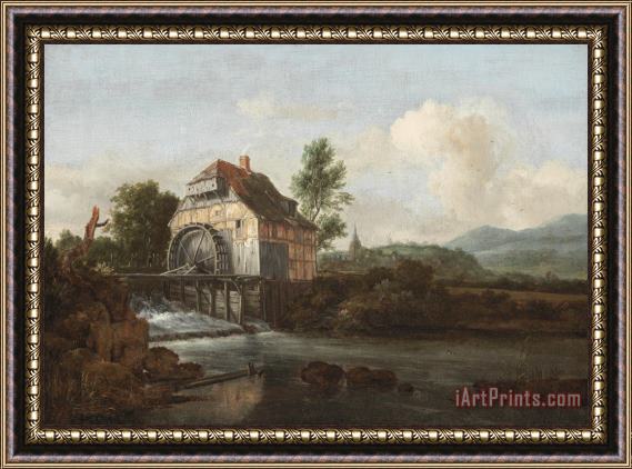 Jacob Isaaksz Ruisdael Landscape with a Watermill Framed Print